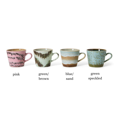 HKLIVING - 70s Ceramics: Cappuccino Mug, Dada