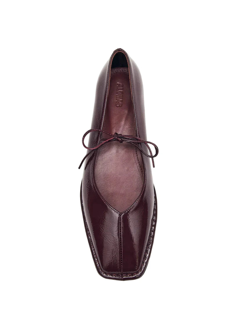 Alohas - Sway Burgundy Leather Ballet Flats
