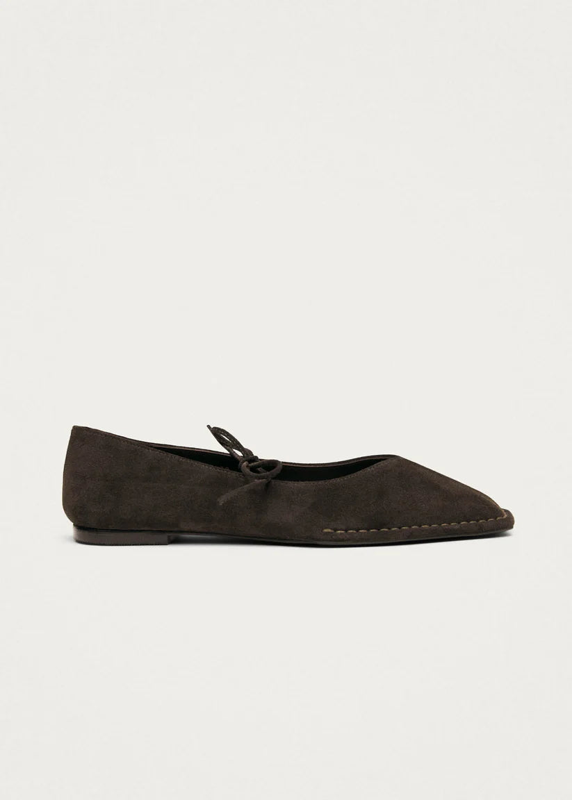 Alohas - Sway Suede Coffee Brown Leather Ballet Flat