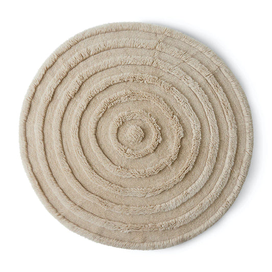 HK Living Round woolen rug seaweed (150cm x 150cm)