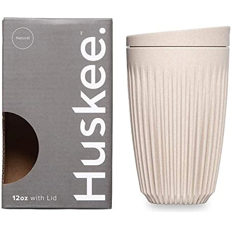 HuskeeCup 12oz with Lid - Natural