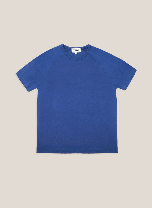YMC Television Raglan T-Shirt - Blue