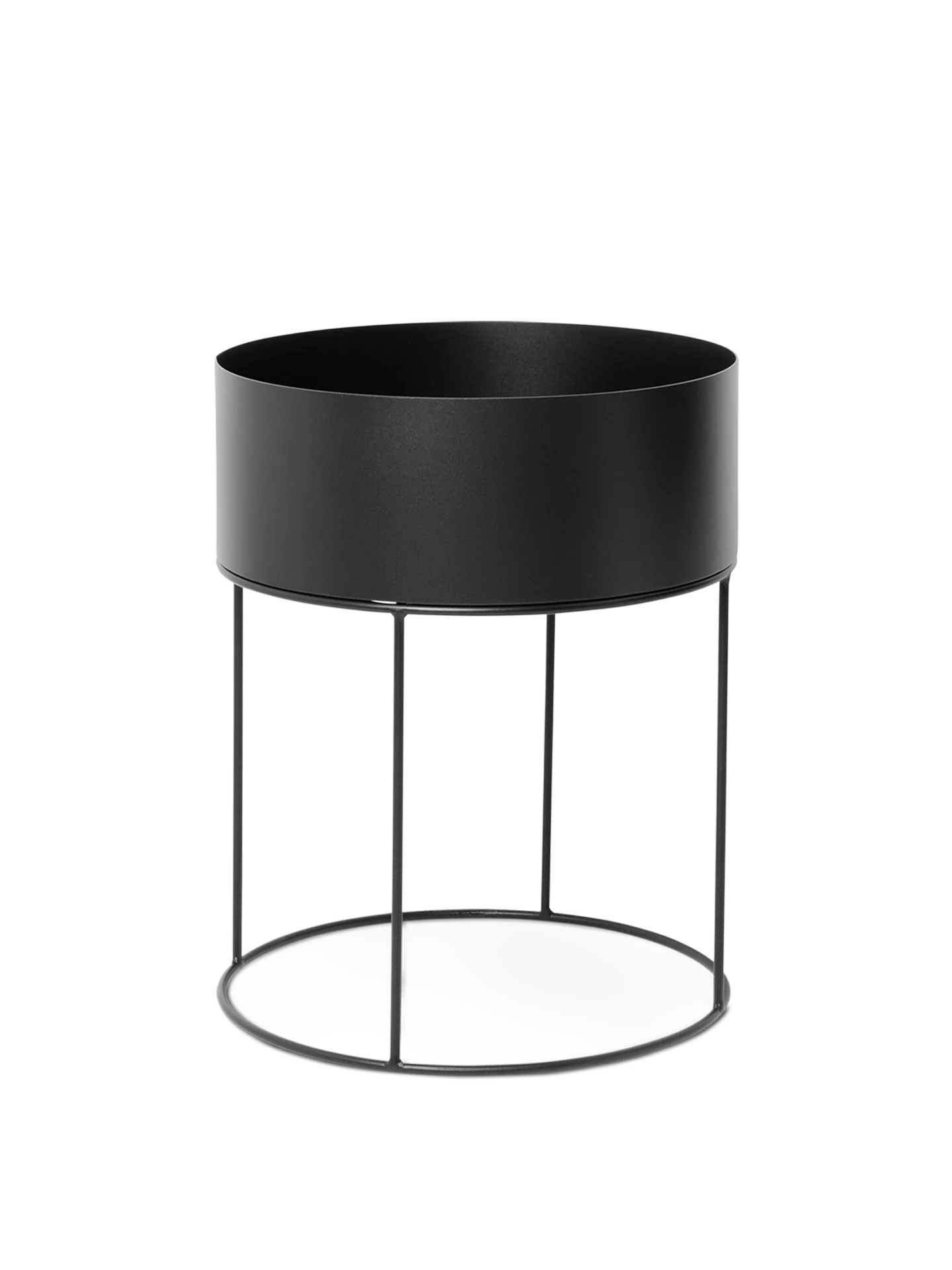 Ferm Living Round Plant Box - Black