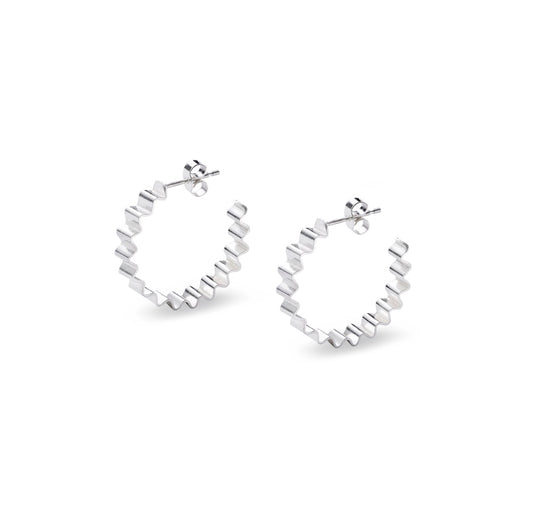 Olivia Taylor - Classic Ondulée Hoops, Silver