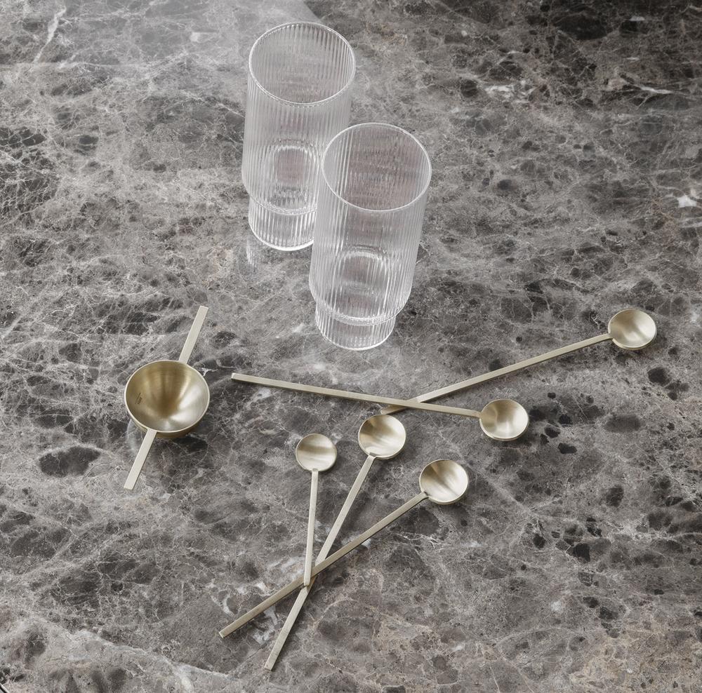 Ferm Living Ripple Long Drink Glass (Set of 4) - Clear