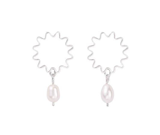 Olivia Taylor Pearl Studs - Recycled Silver