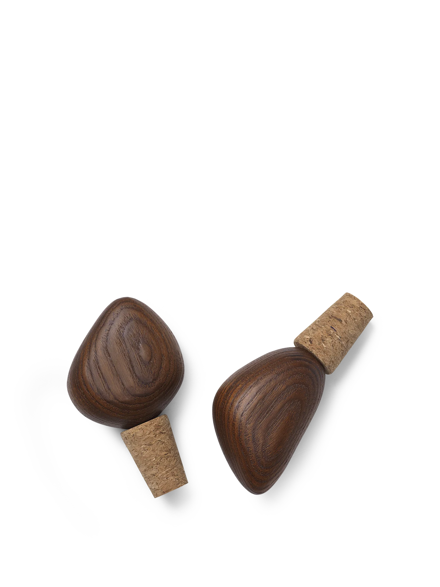 Ferm Living Cairn Wine Stoppers - Set of 2 - Dark Brown